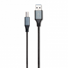 Cordon USB 2.0 A/B M/M nylon noir 5m - GMRAINFO1001