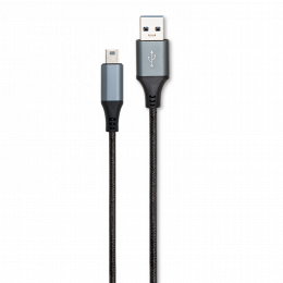CORDON USB 2.0 A/MINI M/M NYLON NOIR 2M