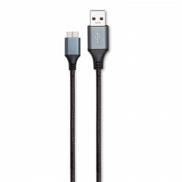 Cordon USB 3.0 A/MICRO B M/M nyl noir 1m - GMRAINFO1004