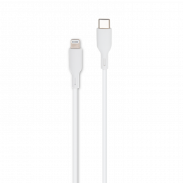 Cordon USB C/mfi lightning m/m blanc 1m